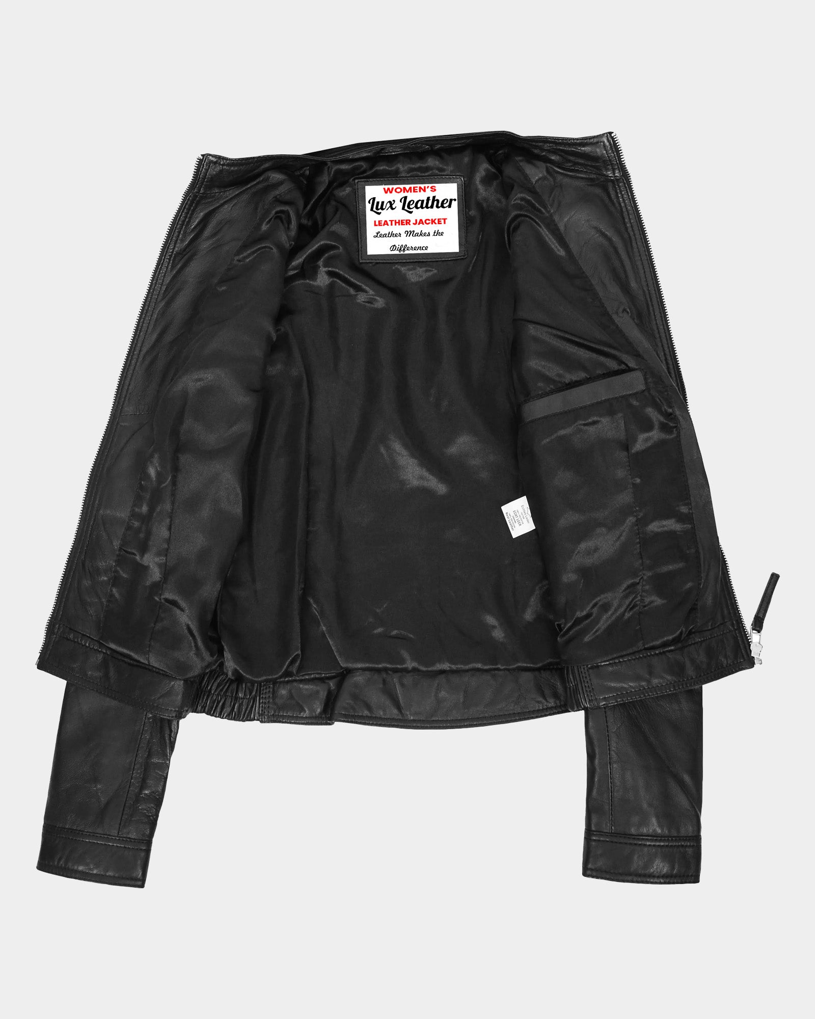 Womens Detachable Hoodie Biker Leather Jacket Lily Nova Black