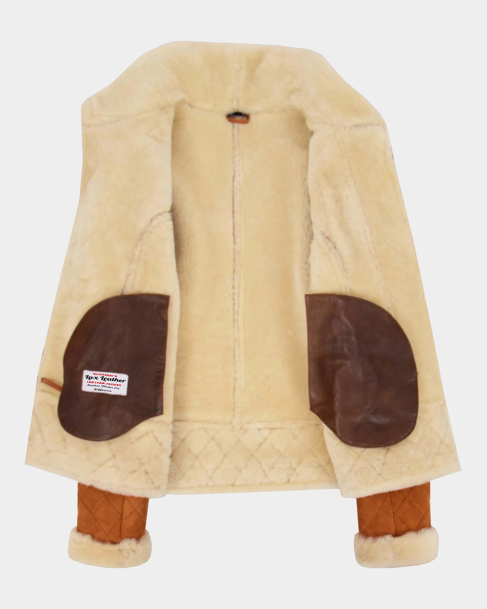 Womens Merino Sheepskin Aviator Jacket Dynamo Tan
