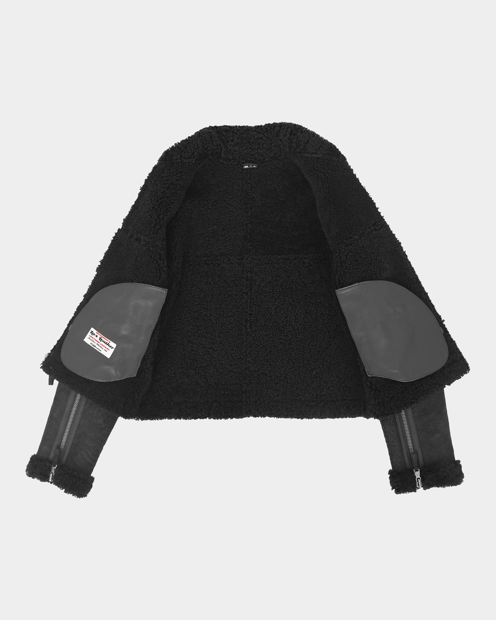 Womens Sheepskin Aviator RAF Pilot Jacket Nova Black