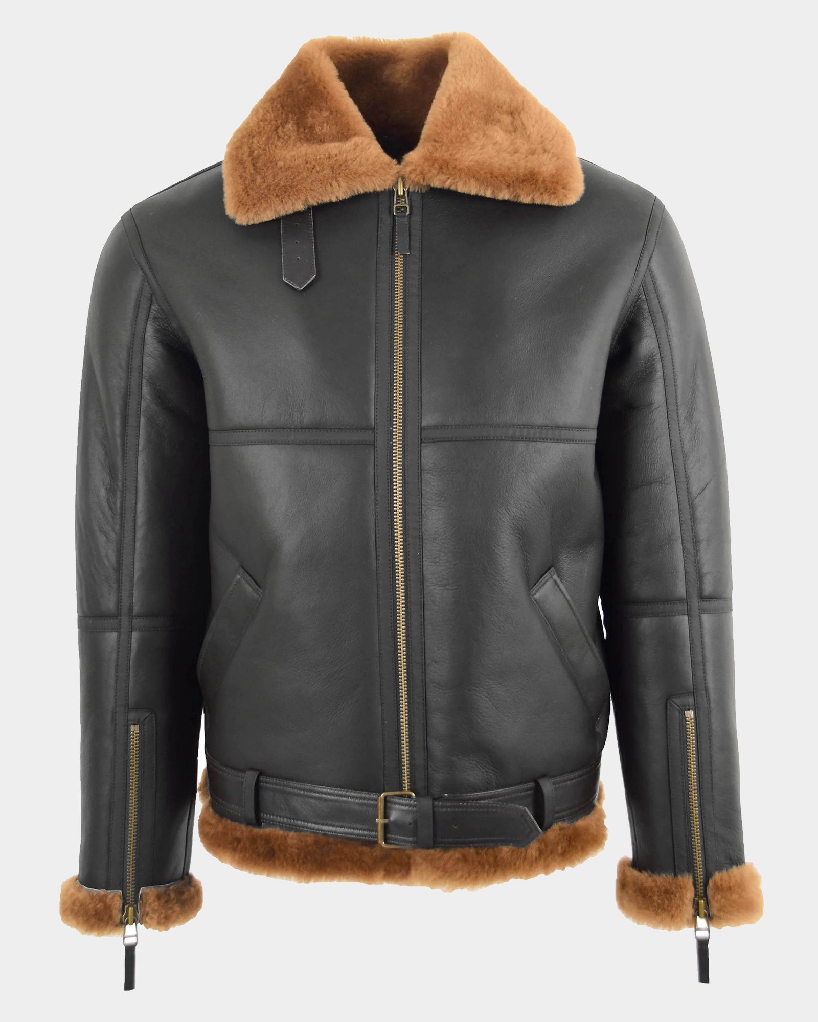 Original RAF Flying Sheepskin Jacket Tyler Zenith Brown Ginger